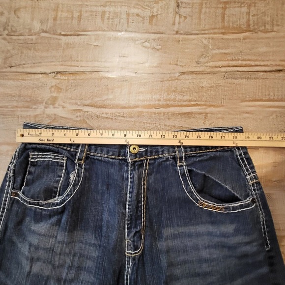 Evolution In Design Men's Jeans Size 40 Blue Distressed Baggy Denim 37x32 - Picture 7 of 11